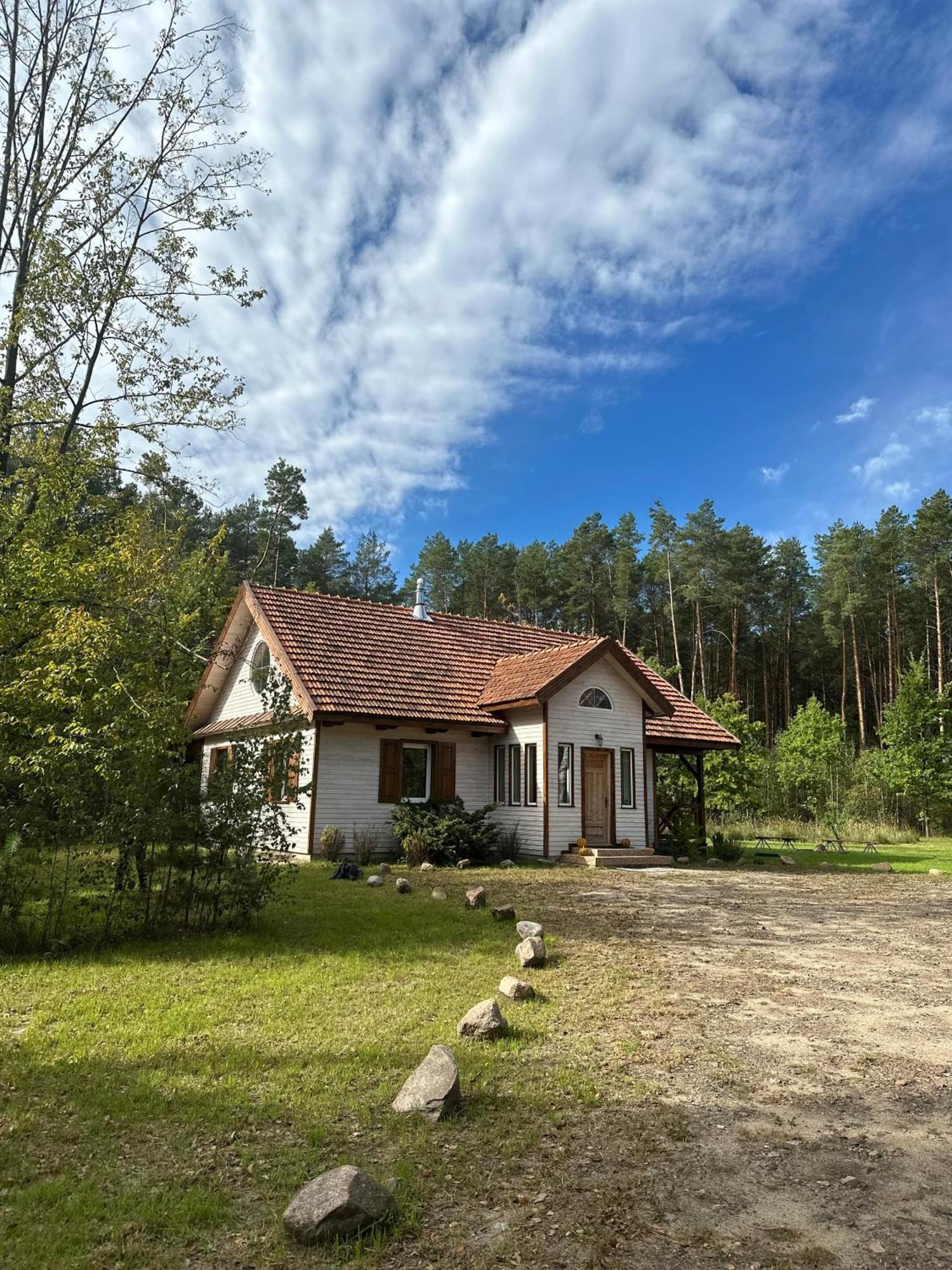Jagodowy Zakatek, Caloroczny Dom Na Wylacznosc W Lesie, Balia, Cisza, Kominek, Weranda, Stawy Tuczna Exterior photo